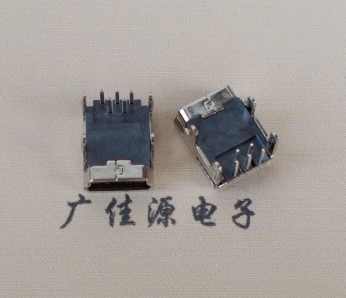 石排镇Mini usb 5p接口,迷你B型母座,四脚DIP插板,连接器